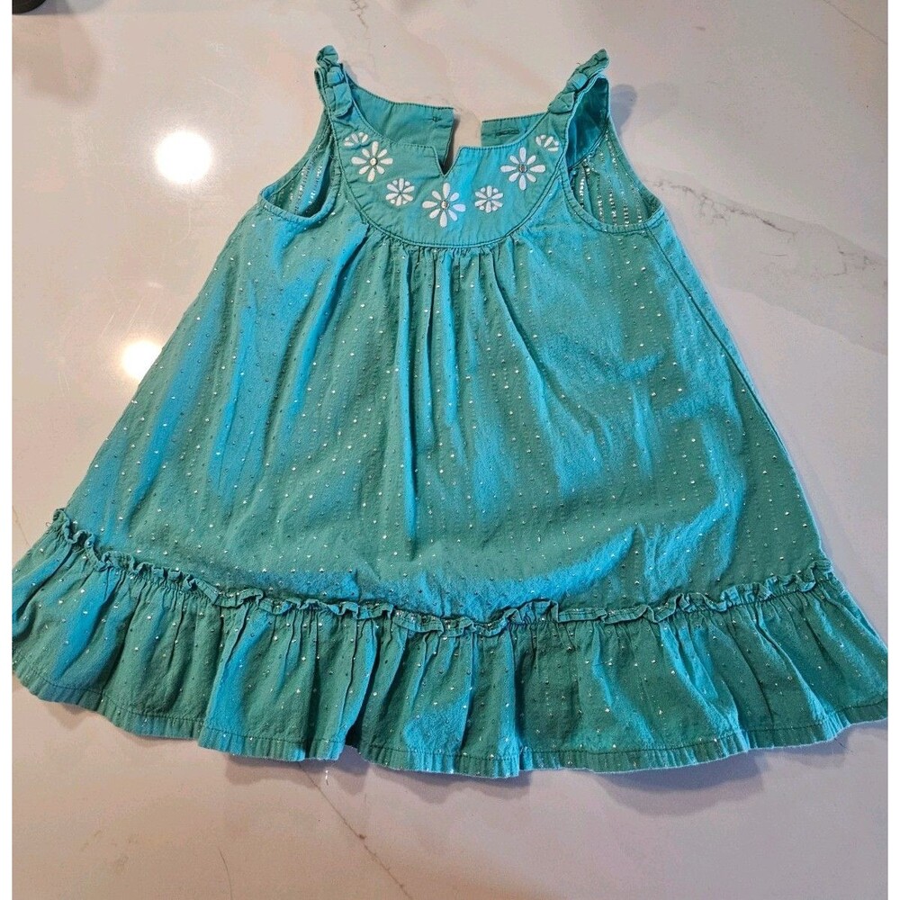 Gymboree Sleevelees Blue Polka Dot Dress , Size 24 months